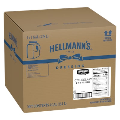Hellmann's® Coleslaw Salad Dressing 4 x 1 gal - To your best salads with Hellmann's® Coleslaw Salad Dressing (4 x 1 gal) that looks, performs and tastes like you made it yourself.